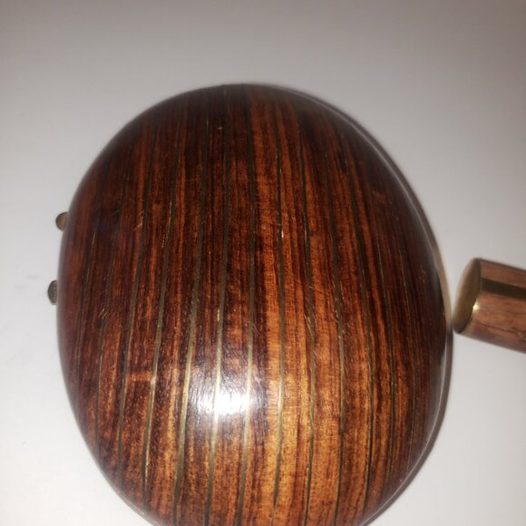 Two Vintage Wooden Box with Brass Inlay, Jewelry or Trinket Box - Picture 7 of 13